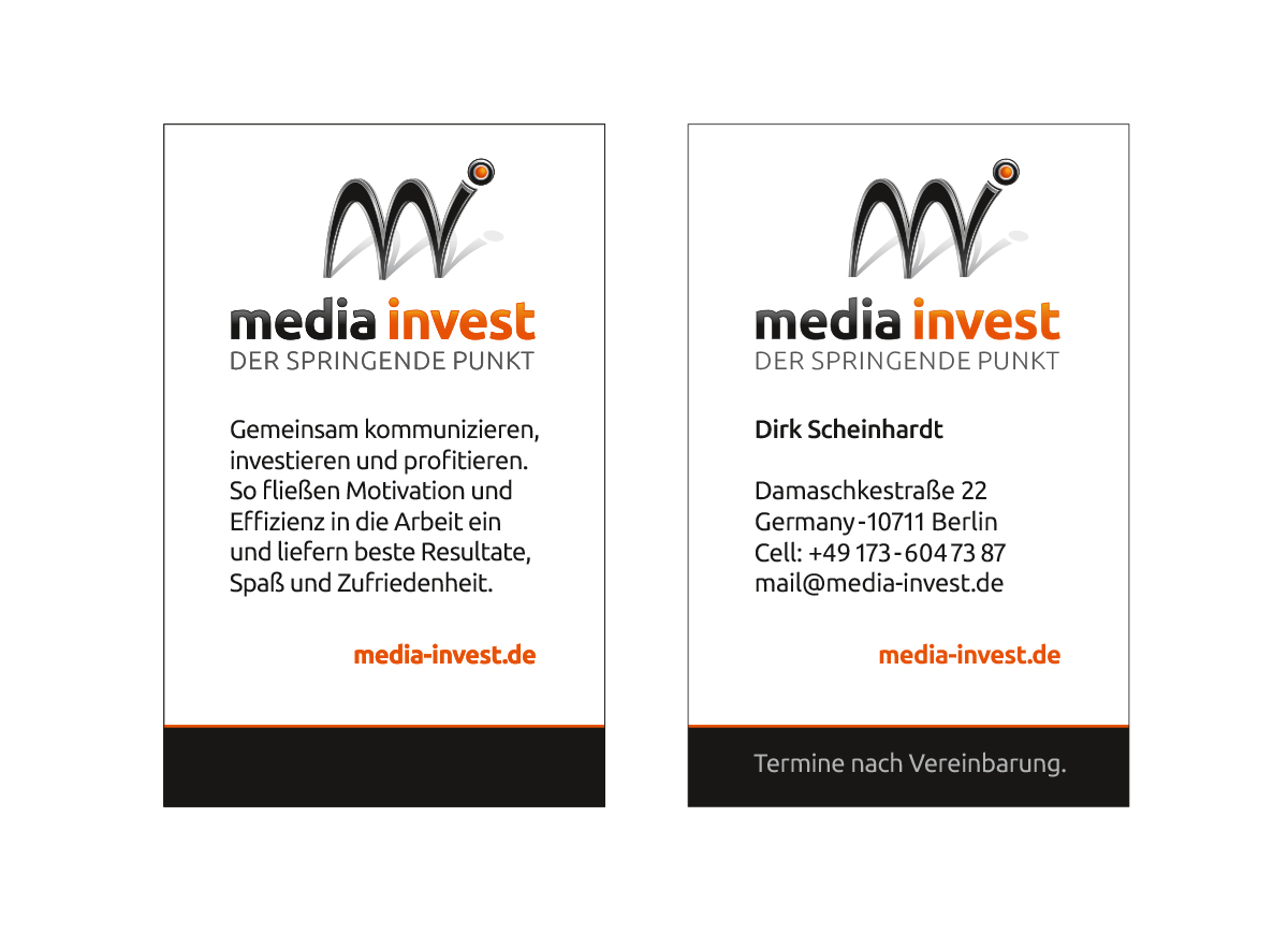 Visitenkarte media Invest