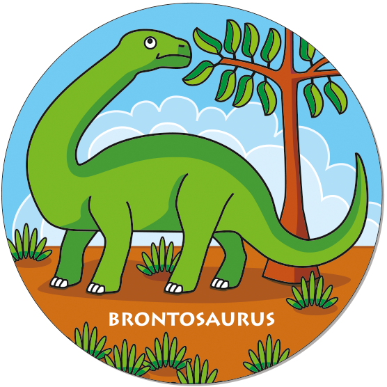 Runde Legekarte Brontosaurus