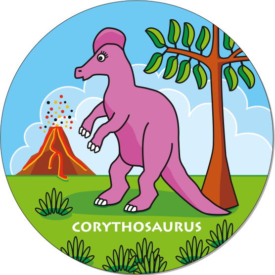 Runde Legekarte Corythosaurus