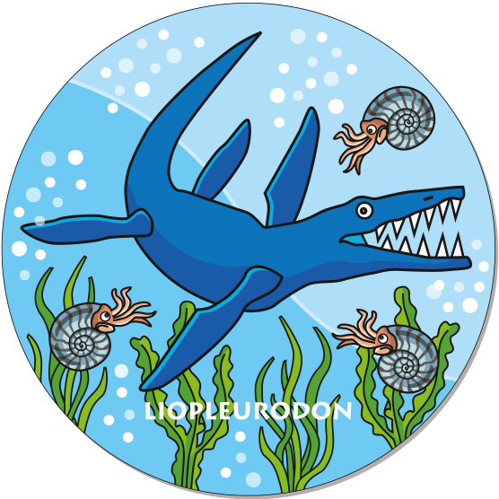 Runde Legekarte Liopleurodon