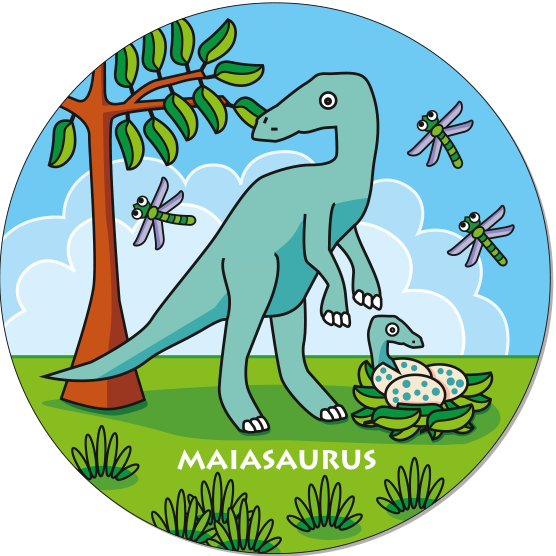Runde Legekarte Maiasaurus