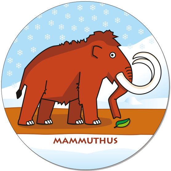 Runde Legekarte Mammut