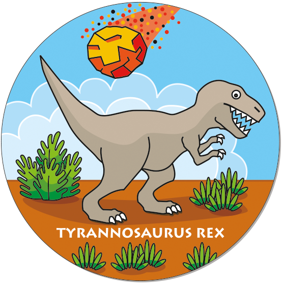 Runde Legekarte Tyrannosaurus Rex