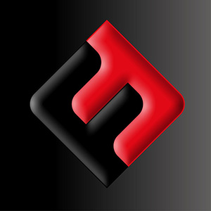 Logo Für Freunde - Zwei F-Buchstaben ineinanderstehend in schwarz und rot