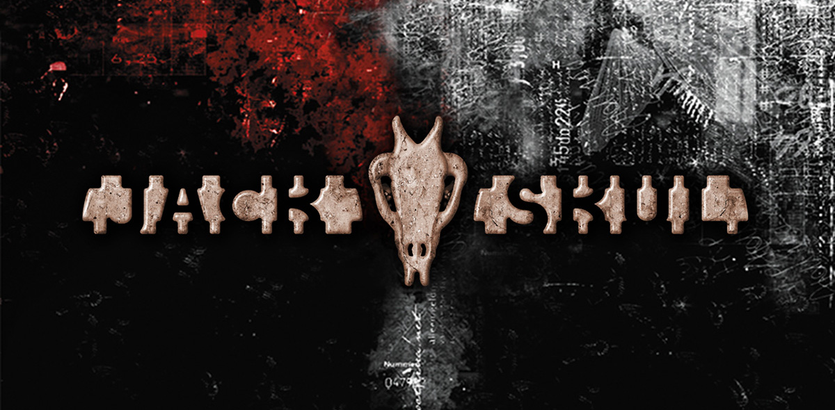Logo Jack Skul - Drachentotenkopf mit Schriftzug Ghostewrite.