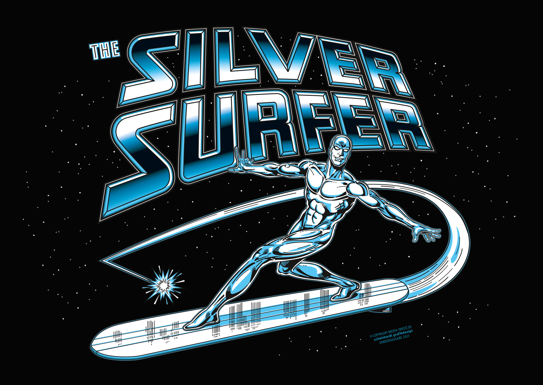 Silversurfer Weltall im Rahmen